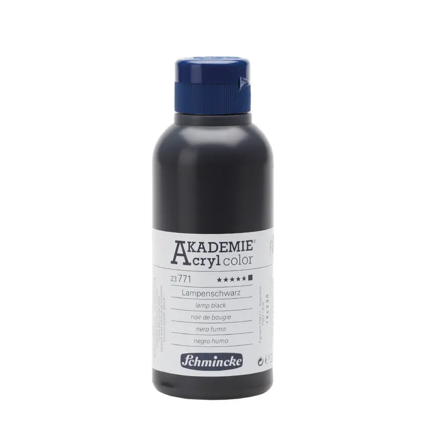 Akrüülvärv AKADEMIE 250 ml - Lamp black