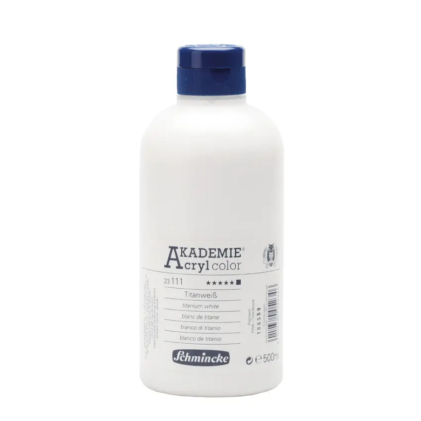 Akrüülvärv AKADEMIE 500 ml - Titanium white