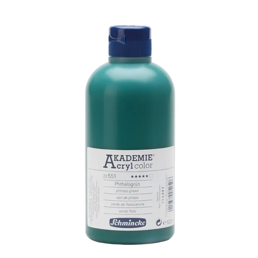 Akrüülvärv AKADEMIE 500 ml - Phthalo green