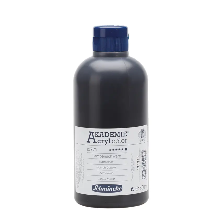 Akrüülvärv AKADEMIE 500 ml - Lamp black