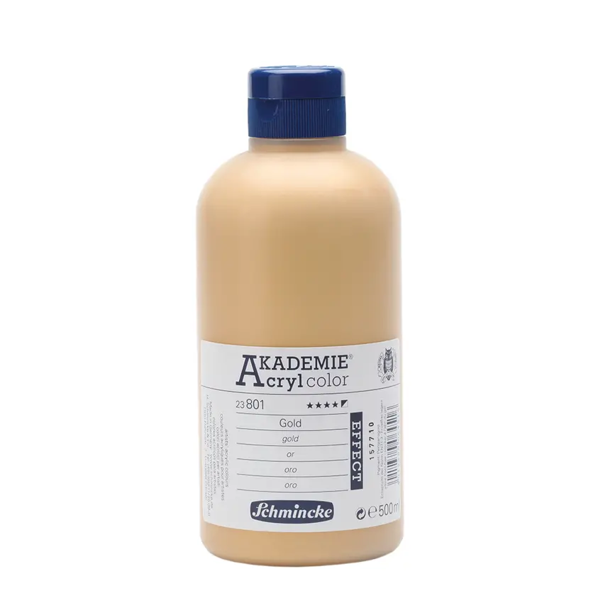 Akrüülvärv AKADEMIE metallik 500 ml - Gold