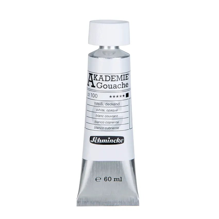 Guaššvärv AKADEMIE 60 ml - White, opaque