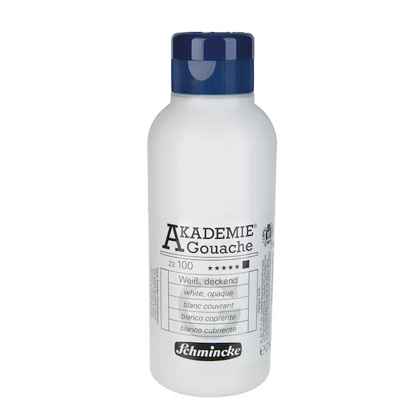 Gouache colour AKADEMIE 250 ml - White, opaque