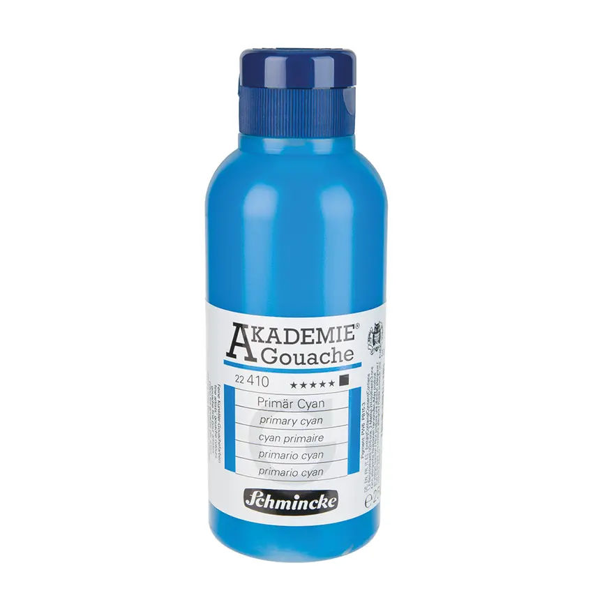 Gouache colour AKADEMIE 250 ml - Primary cyan