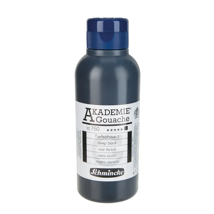 Gouache colour AKADEMIE 250 ml - Deep black