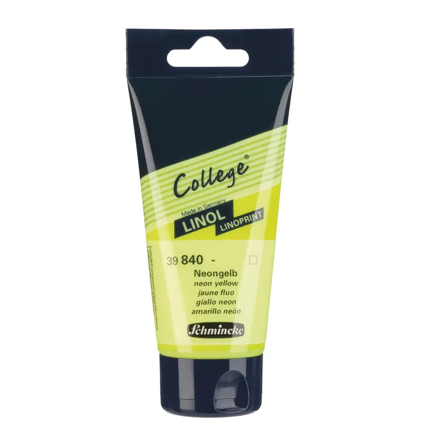 Linoolvärv COLLEGE NEOON 75 ml - Neon yellow