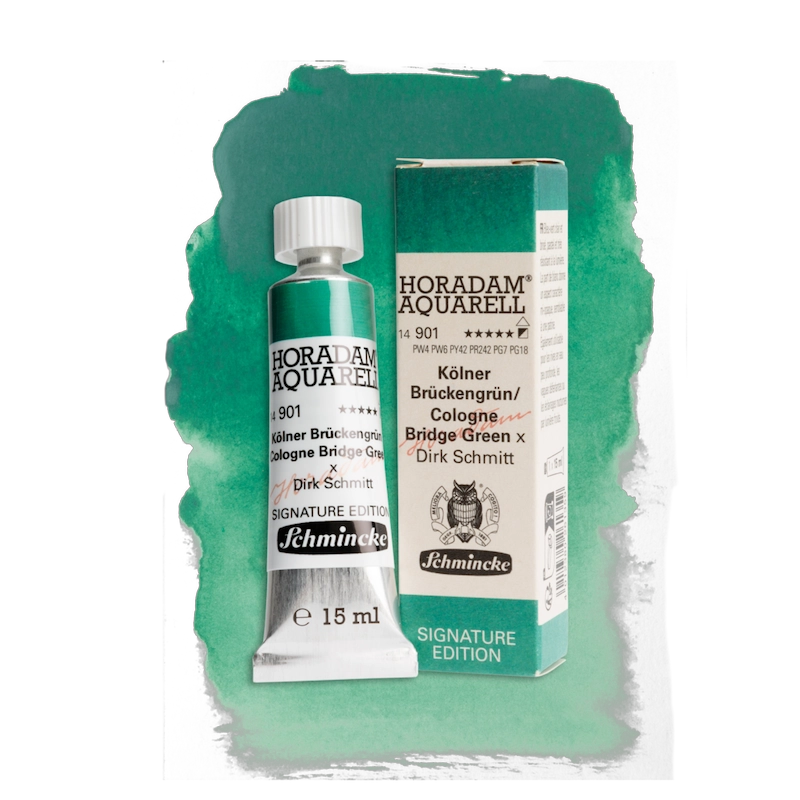 Aquarell colour HORADAM 15 ml Signature Edition 2025 - Cologne Bridge Green x Dirk Schmitt