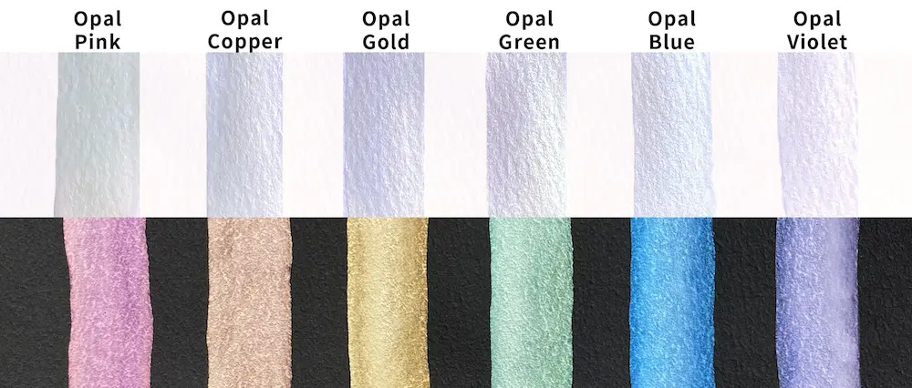 Akvarellvärvid GANSAI TAMBI OPAL COLORS - 6 värvi 