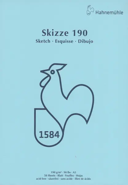 Sketch pad HM SKIZZE 190 gsm 14,8 x 21 cm (A5) 50 Sheets - White