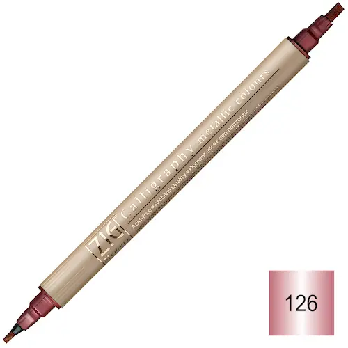 Viltpliiats CALLIGRAPHY Metallic 2,0 / 3,5 mm - Punane