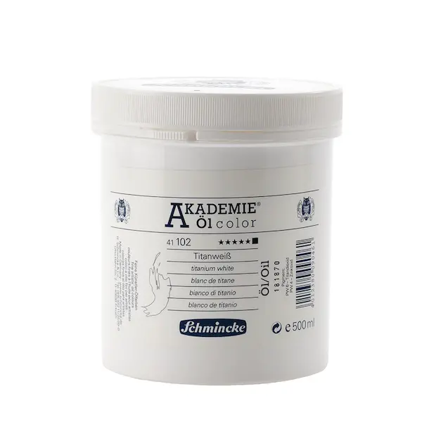 Õlivärv AKADEMIE 500 ml - Titanium white