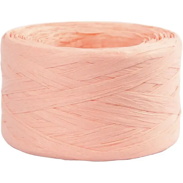 Paper yarn RAFFIA 7 - 8 mm approx 100 m - Rose