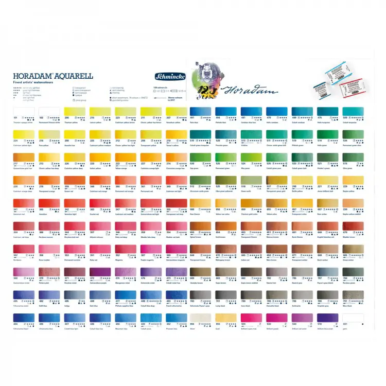 Aquarell colour HORADAM 5 ml - DIFFERENT COLORS