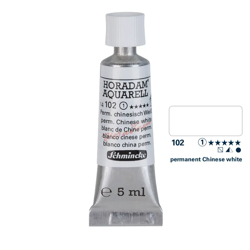 Aquarell colour HORADAM 5 ml - Permanent Chinese white