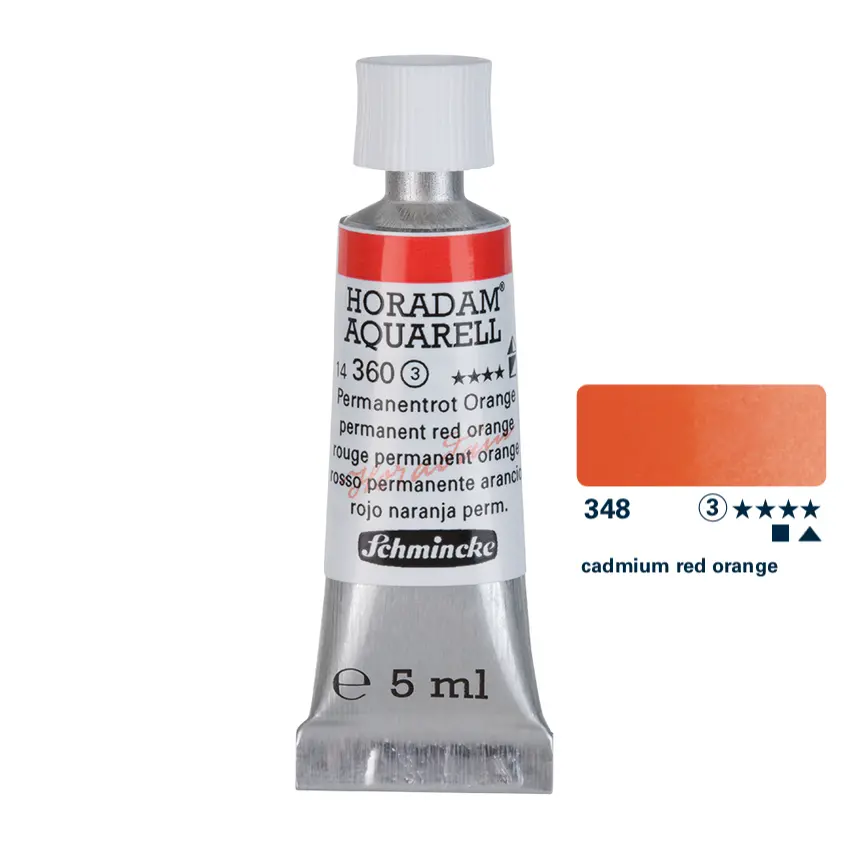 Aquarell colour HORADAM 5 ml - Permanent red orange