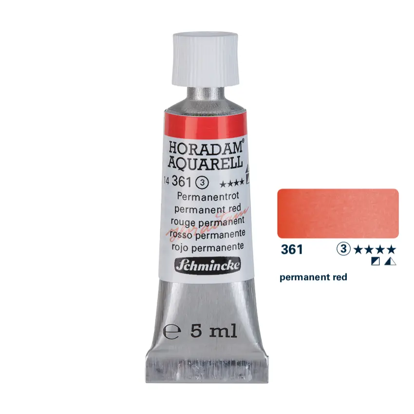 Aquarell colour HORADAM 5 ml - Permanent red