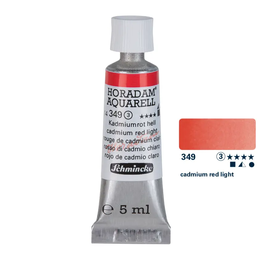 Aquarell colour HORADAM 5 ml - Cadmium red light