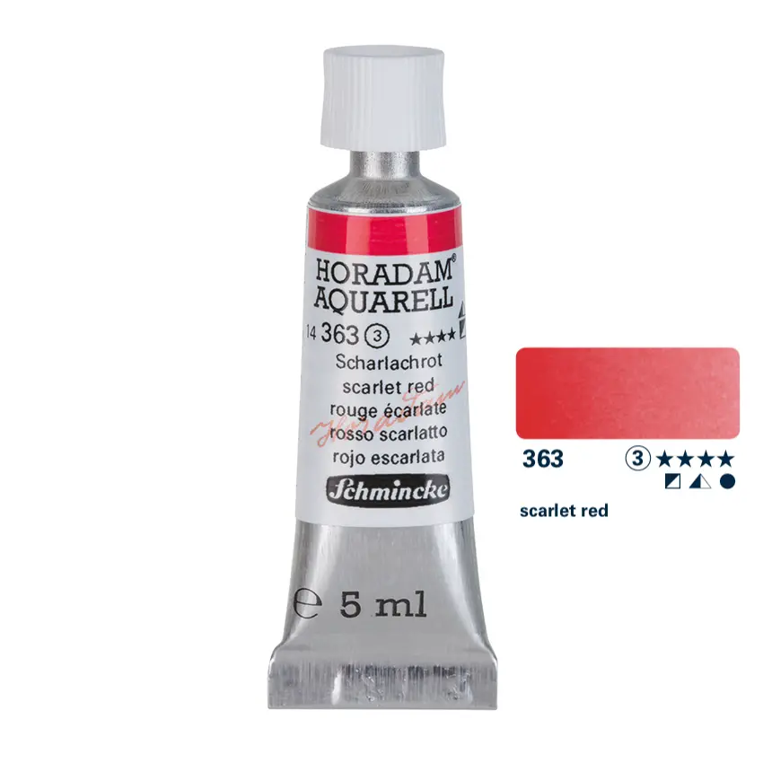 Aquarell colour HORADAM 5 ml - Scarlet red