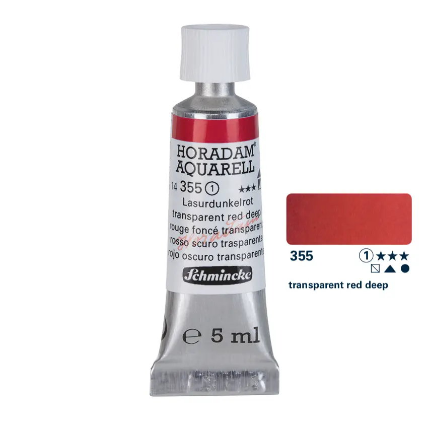 Aquarell colour HORADAM 5 ml - Transparent red deep