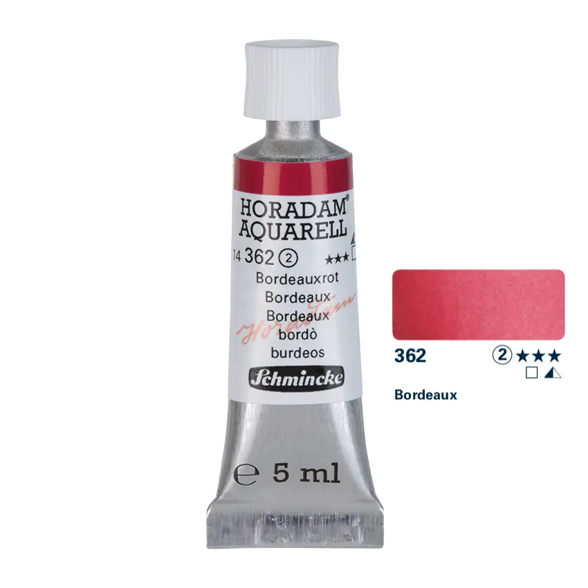 Akvarellvärv HORADAM 5 ml - Bordeaux