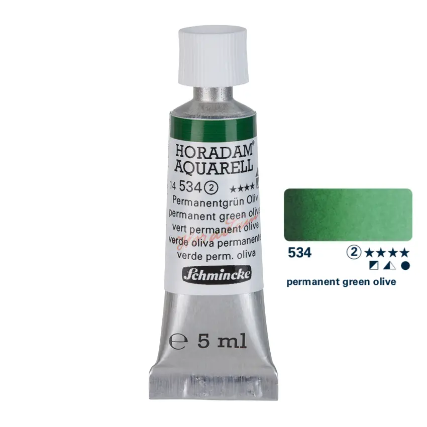 Aquarell colour HORADAM 5 ml - Permanent green olive