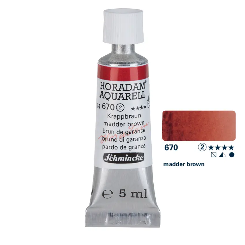 Aquarell colour HORADAM 5 ml - Madder brown