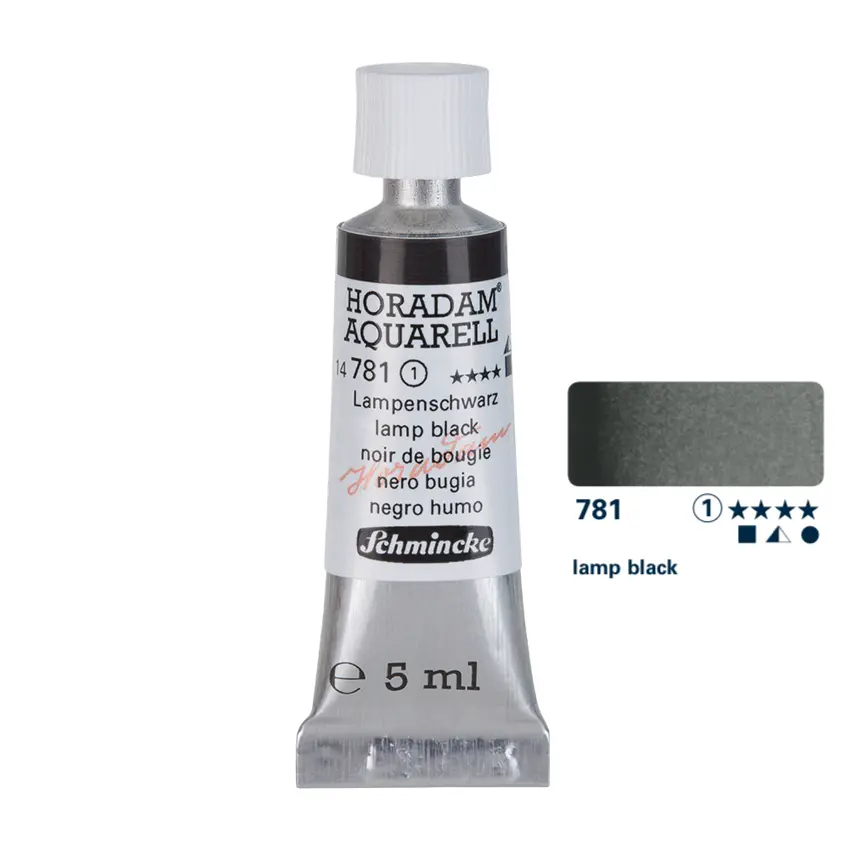 Aquarell colour HORADAM 5 ml - Lamp black