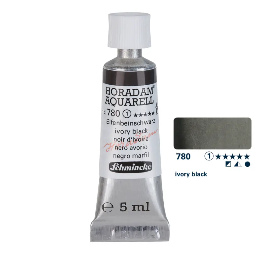 Aquarell colour HORADAM 5 ml - Ivory black