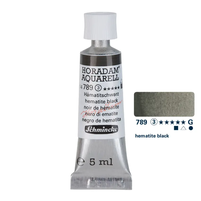 Akvarellvärv HORADAM 5 ml - Hematite black