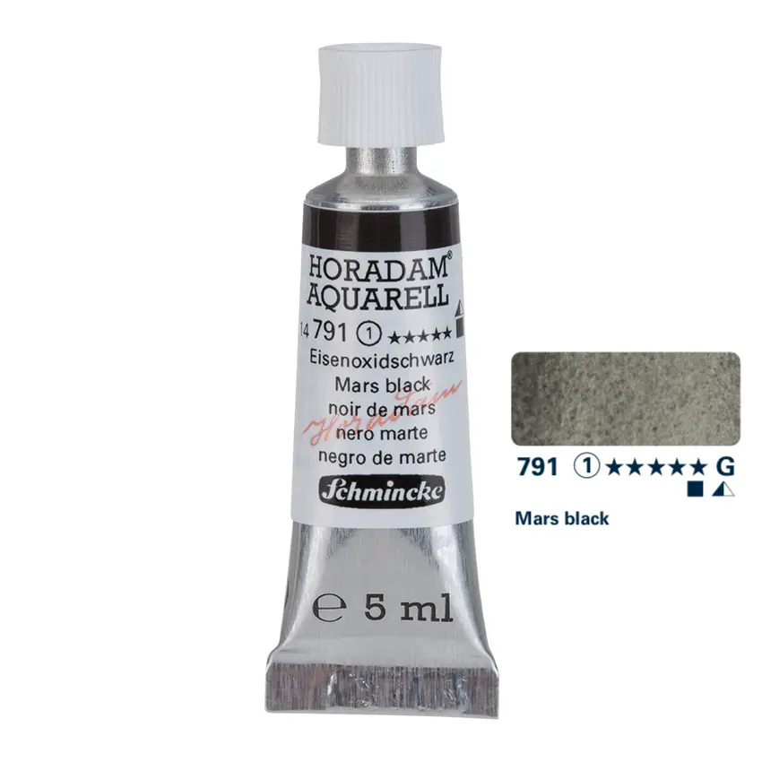 Aquarell colour HORADAM 5 ml - Mars black