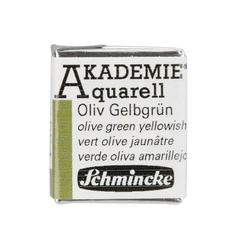 Akvarellvärv AKADEMIE 1/2 nööp - Olive green yellowish