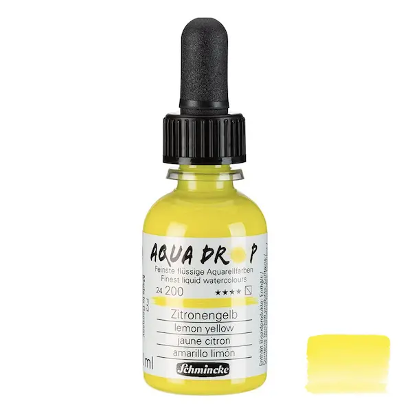 Vedel akvarellvärv AQUA DROP 30 ml - Lemon yellow