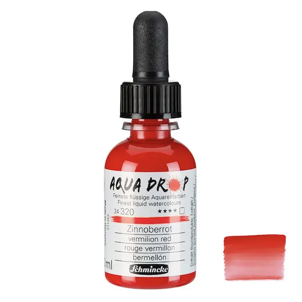 Vedel akvarellvärv AQUA DROP 30 ml - Vermilion red