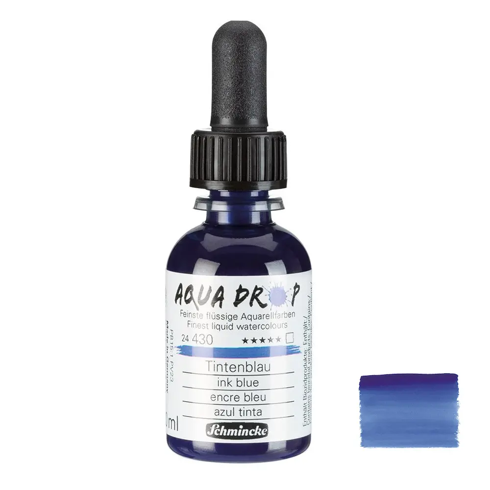 Vedel akvarellvärv AQUA DROP 30 ml - Ink blue