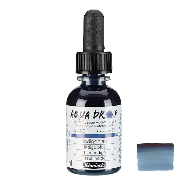 Vedel akvarellvärv AQUA DROP 30 ml - Indigo blue