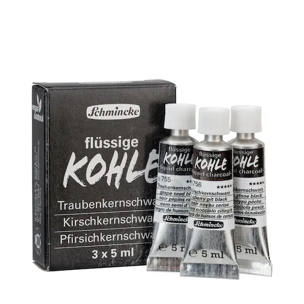 Vedel süsi (Liquid charcoal ) 3 x 5 ml - 3 värvi