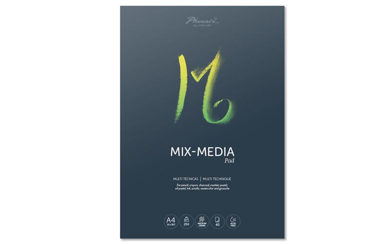 Universaalplokk MIX-MEDIA PHOENIX 250 g/m² 21 x 29,7cm (A4) 40 lehte - Valge