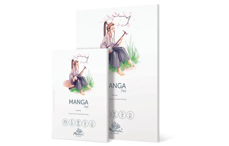 Visandiplokk MANGA PAD 200 g/m² 21 x 29,7 cm (A4) 20 lehte - Valge