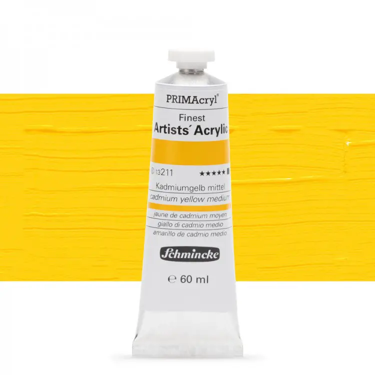 Akrüülvärv PRIMAcryl 60 ml - Cadmium yellow medium