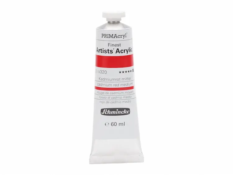 Akrüülvärv PRIMAcryl 60 ml - Cadmium red medium