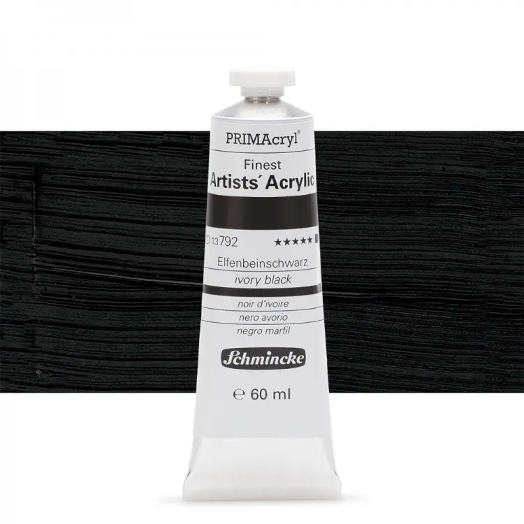 Akrüülvärv PRIMAcryl 60 ml - Ivory black