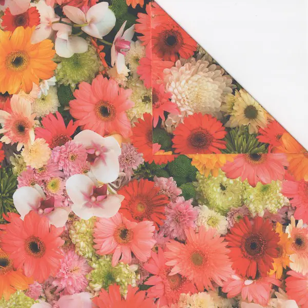 Cardboard with design 300 gsm 49,5 x 68 cm - Summer flowers