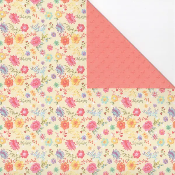 Cardboard with design 300 gsm 49,5 x 68 cm - Small flowers