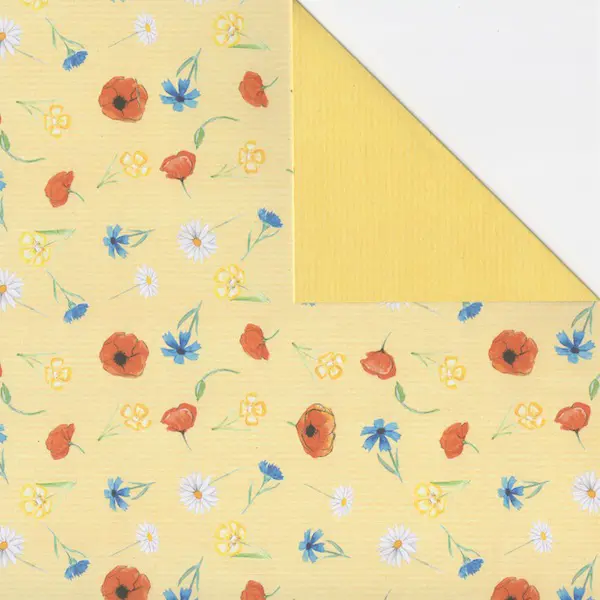 Cardboard with design 300 gsm 49,5 x 68 cm - Poppies