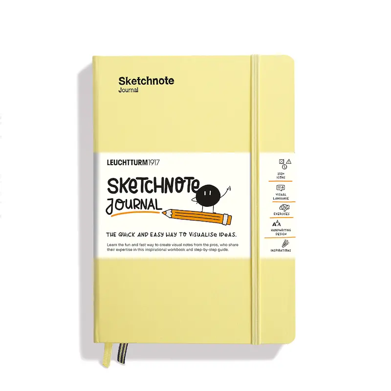 Märkmik SKETCHNOTE JOURNAL 120 g/m² 14,5 x 21 cm (A5) 186 punktidega lehte - Vanilje