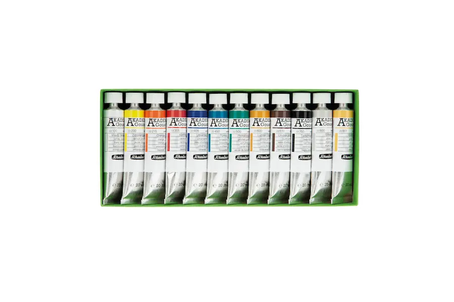 Guaššvärvi komplekt AKADEMIE 12 x 20 ml