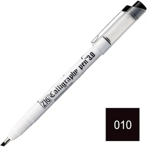 Tindipliiats CALLIGRAPHY PEN viltuse otsaga - Must - 3 mm