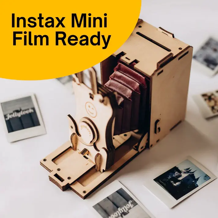 Pinhole Mini DIY Camera Kit - Natural Wood brown