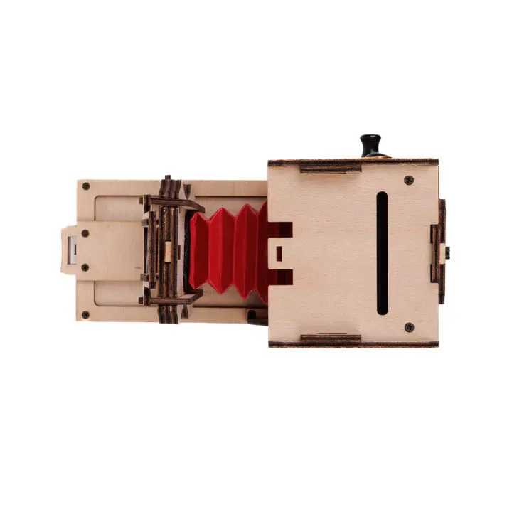 Pinhole Mini DIY Camera Kit - Natural Wood brown