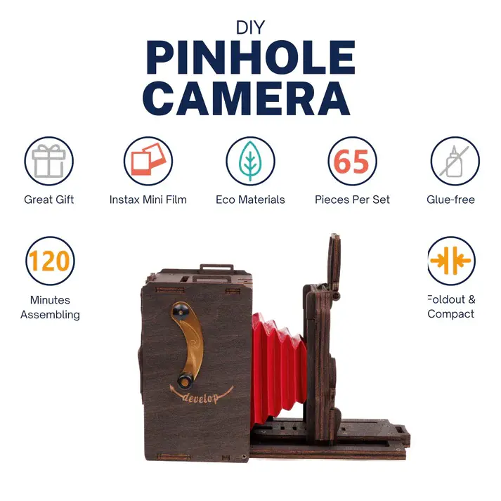 Pinhole Mini DIY Camera Kit - Stained brown